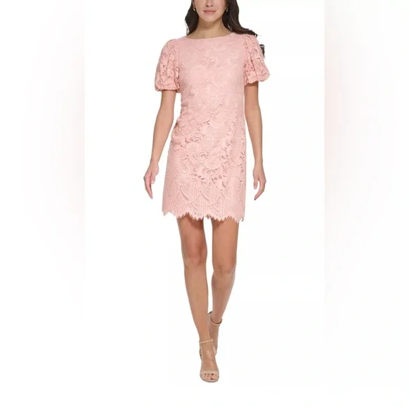 Jessica Howard Dresses Jessica Howard Petite Lace Puffsleeve